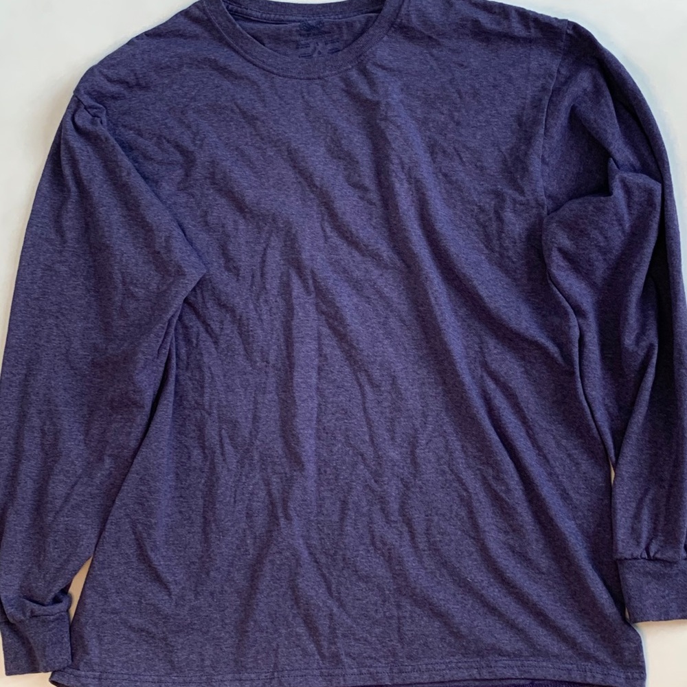 Fruit of the loom blue long sleeve t shirt
